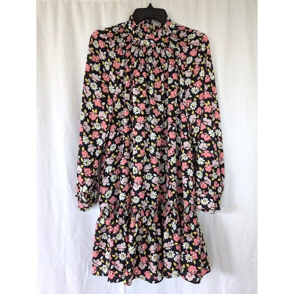 Kate Spade Dress Women's Size Small Road Trip Floral Shift Mini Ruffle Babydoll